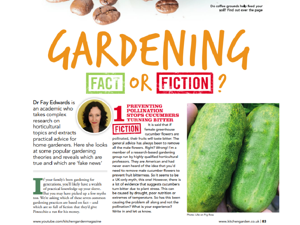 Fact or Fiction: Mythbusting Garden Magazine Article